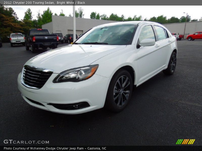 Bright White / Black 2012 Chrysler 200 Touring Sedan