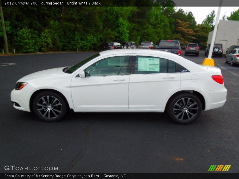 Bright White / Black 2012 Chrysler 200 Touring Sedan