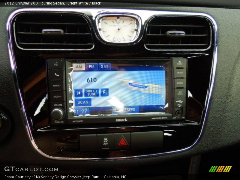 Bright White / Black 2012 Chrysler 200 Touring Sedan