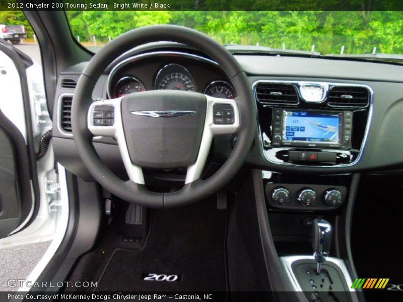 Bright White / Black 2012 Chrysler 200 Touring Sedan
