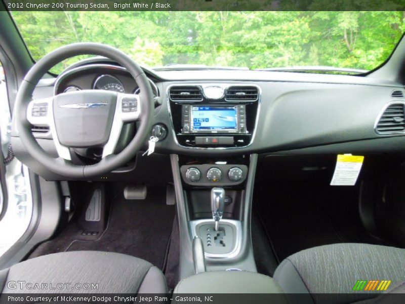Bright White / Black 2012 Chrysler 200 Touring Sedan