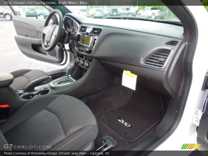 Bright White / Black 2012 Chrysler 200 Touring Sedan