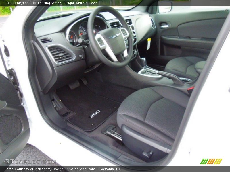 Bright White / Black 2012 Chrysler 200 Touring Sedan