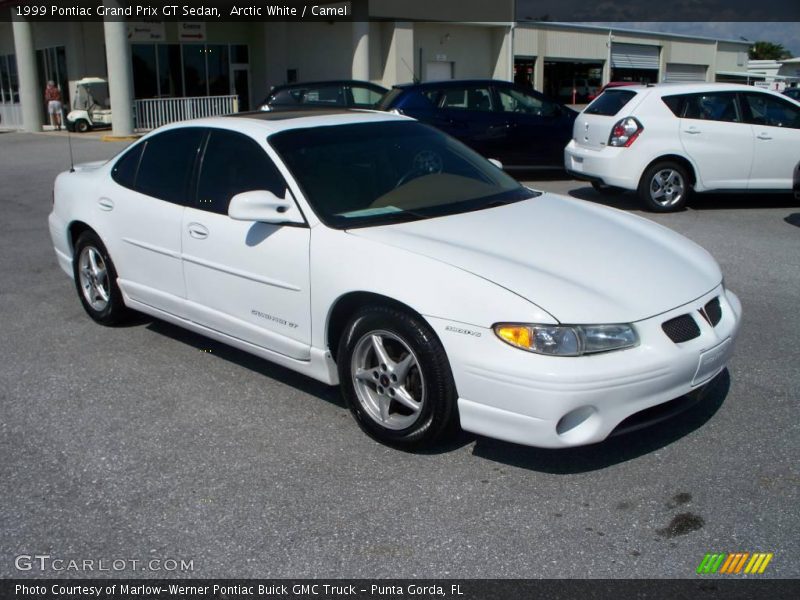 Arctic White / Camel 1999 Pontiac Grand Prix GT Sedan
