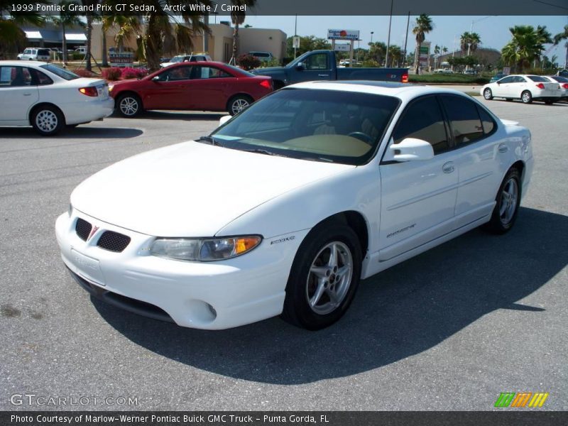 Arctic White / Camel 1999 Pontiac Grand Prix GT Sedan