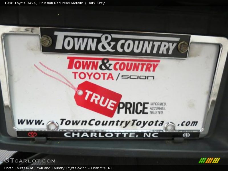 Prussian Red Pearl Metallic / Dark Gray 1998 Toyota RAV4