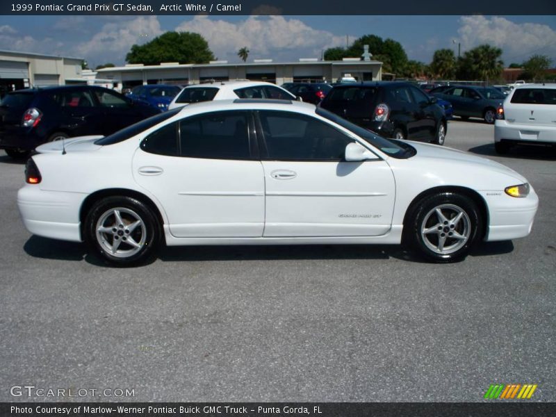 Arctic White / Camel 1999 Pontiac Grand Prix GT Sedan