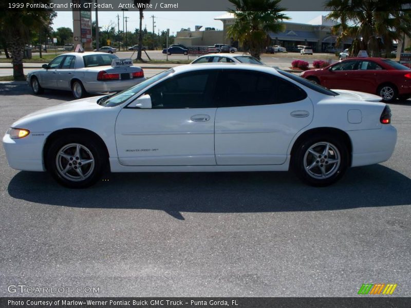 Arctic White / Camel 1999 Pontiac Grand Prix GT Sedan