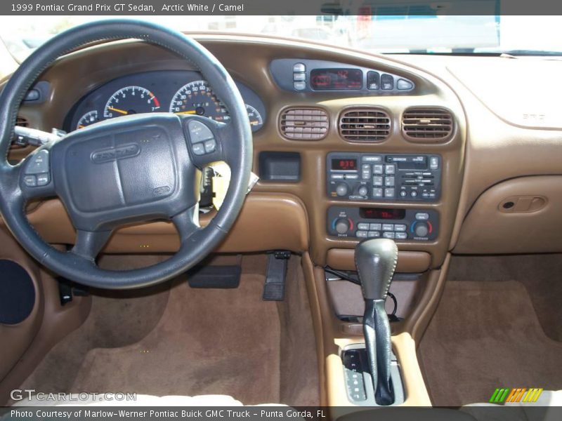 Arctic White / Camel 1999 Pontiac Grand Prix GT Sedan