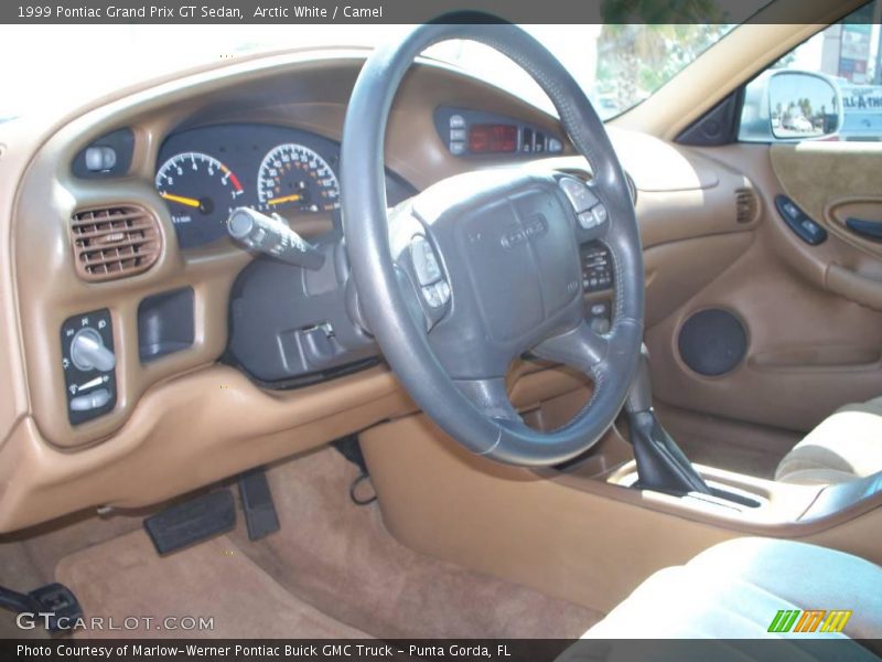 Arctic White / Camel 1999 Pontiac Grand Prix GT Sedan