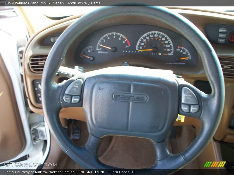 Arctic White / Camel 1999 Pontiac Grand Prix GT Sedan