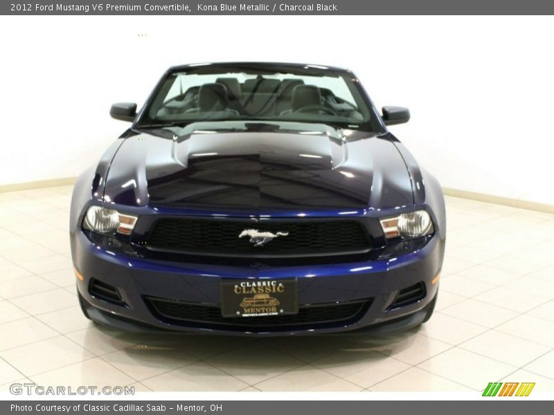 Kona Blue Metallic / Charcoal Black 2012 Ford Mustang V6 Premium Convertible