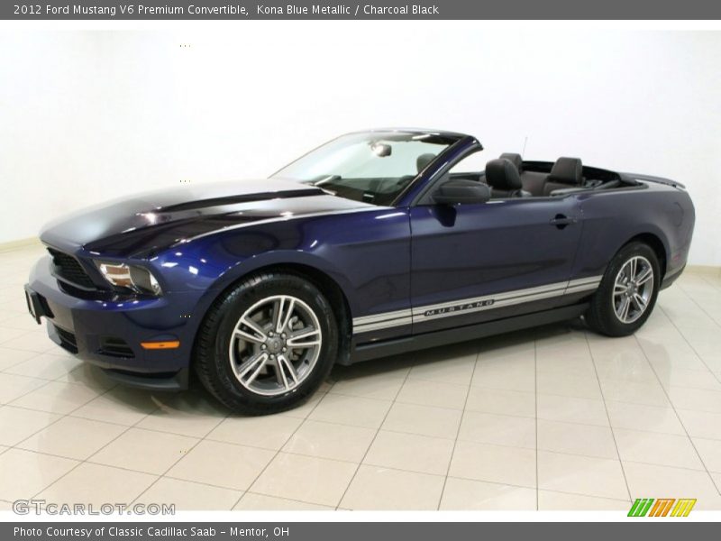 Kona Blue Metallic / Charcoal Black 2012 Ford Mustang V6 Premium Convertible