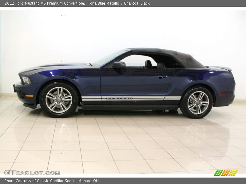 Kona Blue Metallic / Charcoal Black 2012 Ford Mustang V6 Premium Convertible