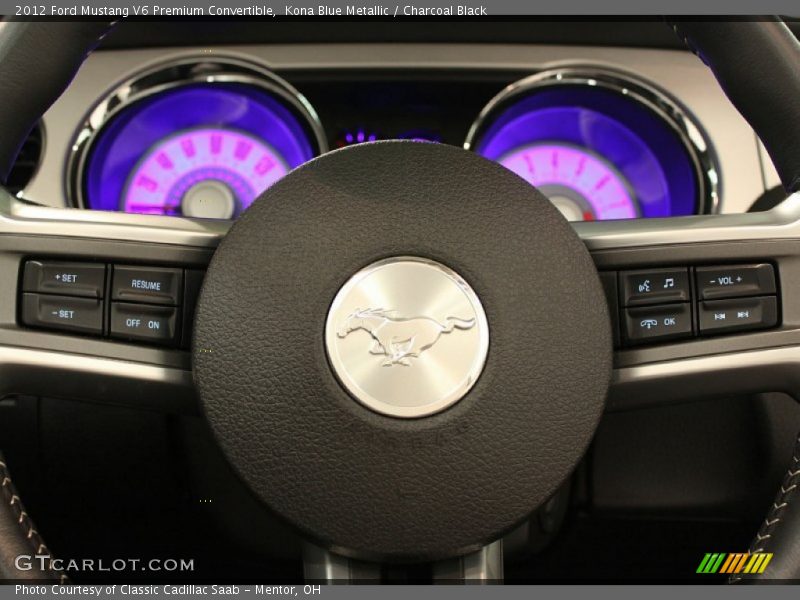 Kona Blue Metallic / Charcoal Black 2012 Ford Mustang V6 Premium Convertible
