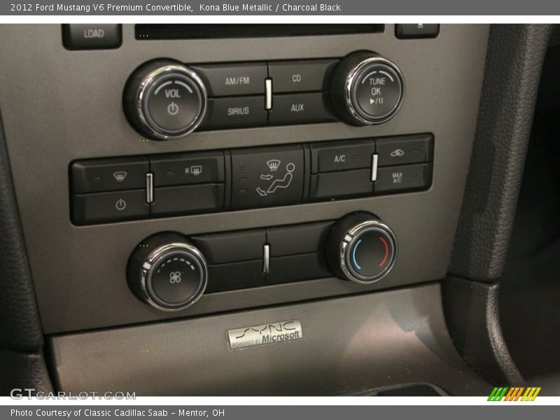 Controls of 2012 Mustang V6 Premium Convertible