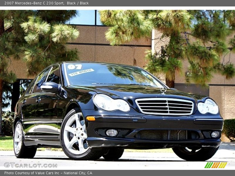 Black / Black 2007 Mercedes-Benz C 230 Sport