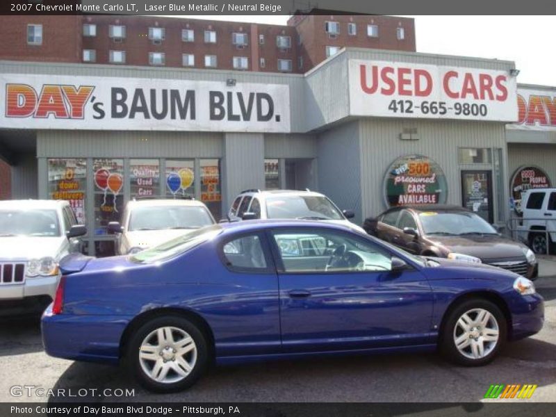Laser Blue Metallic / Neutral Beige 2007 Chevrolet Monte Carlo LT
