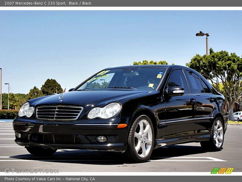Black / Black 2007 Mercedes-Benz C 230 Sport