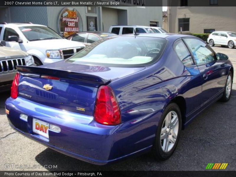 Laser Blue Metallic / Neutral Beige 2007 Chevrolet Monte Carlo LT
