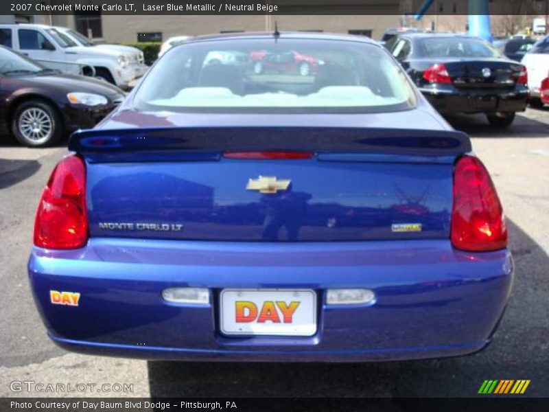 Laser Blue Metallic / Neutral Beige 2007 Chevrolet Monte Carlo LT