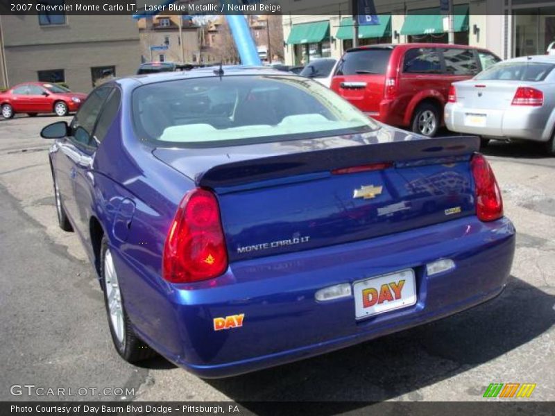 Laser Blue Metallic / Neutral Beige 2007 Chevrolet Monte Carlo LT