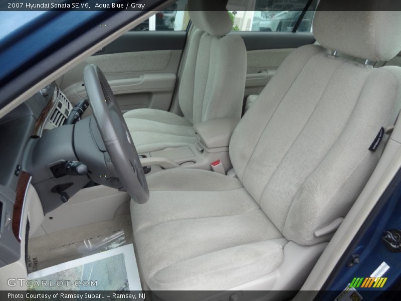 Aqua Blue / Gray 2007 Hyundai Sonata SE V6