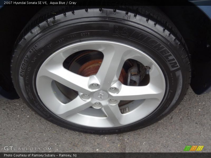 Aqua Blue / Gray 2007 Hyundai Sonata SE V6