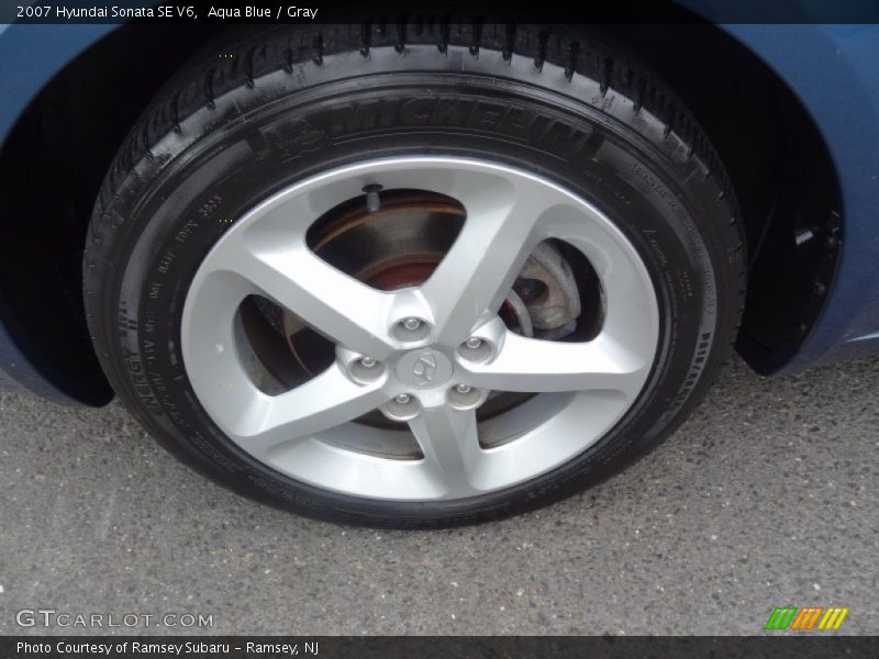 Aqua Blue / Gray 2007 Hyundai Sonata SE V6