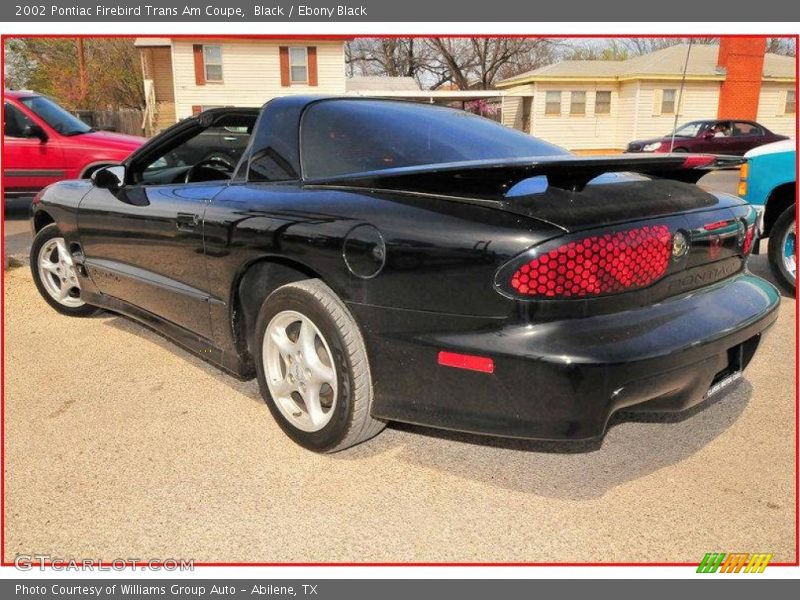 Black / Ebony Black 2002 Pontiac Firebird Trans Am Coupe