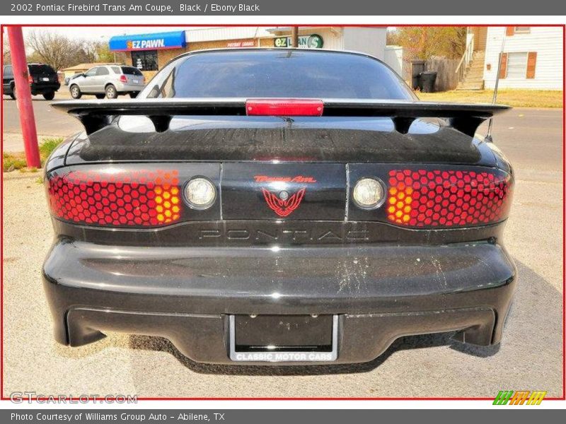 Black / Ebony Black 2002 Pontiac Firebird Trans Am Coupe