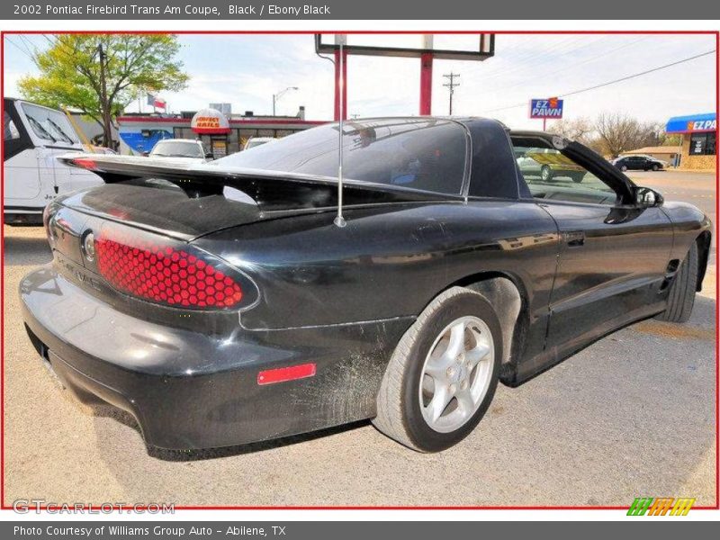 Black / Ebony Black 2002 Pontiac Firebird Trans Am Coupe