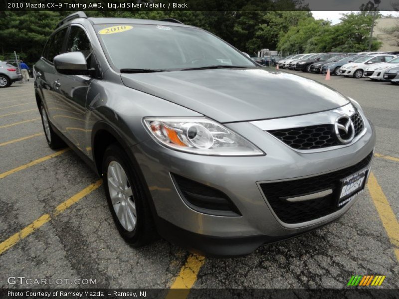 Liquid Silver Metallic / Black 2010 Mazda CX-9 Touring AWD