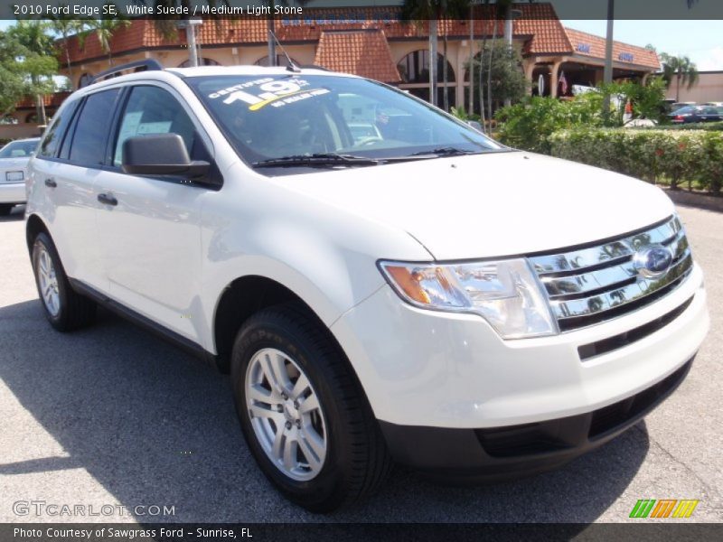White Suede / Medium Light Stone 2010 Ford Edge SE