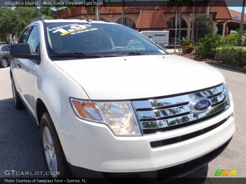 White Suede / Medium Light Stone 2010 Ford Edge SE