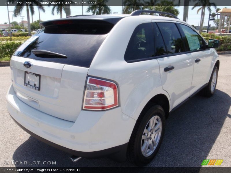 White Suede / Medium Light Stone 2010 Ford Edge SE
