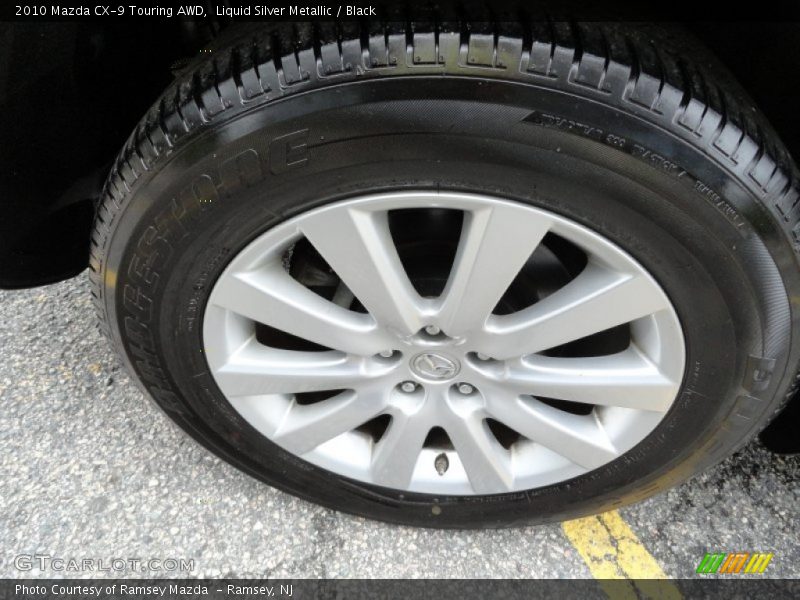 Liquid Silver Metallic / Black 2010 Mazda CX-9 Touring AWD