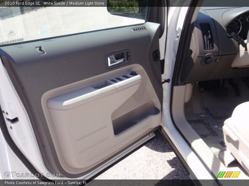 White Suede / Medium Light Stone 2010 Ford Edge SE