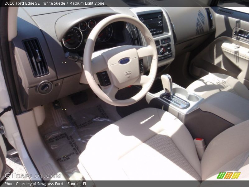 White Suede / Medium Light Stone 2010 Ford Edge SE