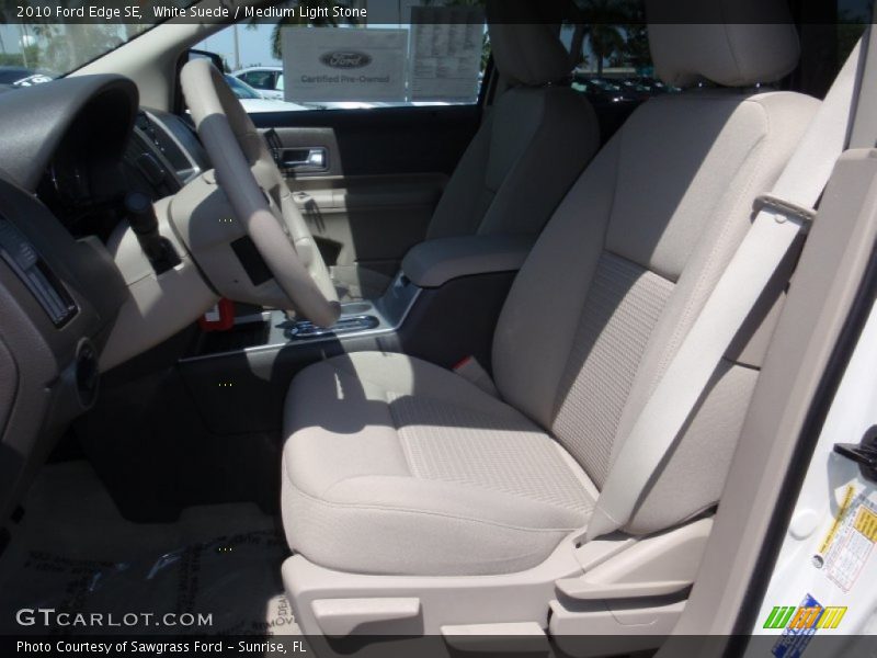 White Suede / Medium Light Stone 2010 Ford Edge SE