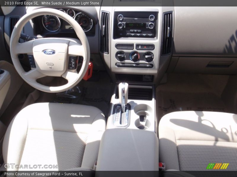White Suede / Medium Light Stone 2010 Ford Edge SE