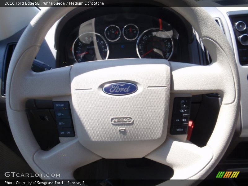 White Suede / Medium Light Stone 2010 Ford Edge SE