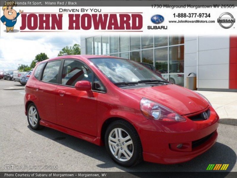 Milano Red / Black 2007 Honda Fit Sport