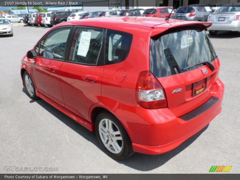 Milano Red / Black 2007 Honda Fit Sport