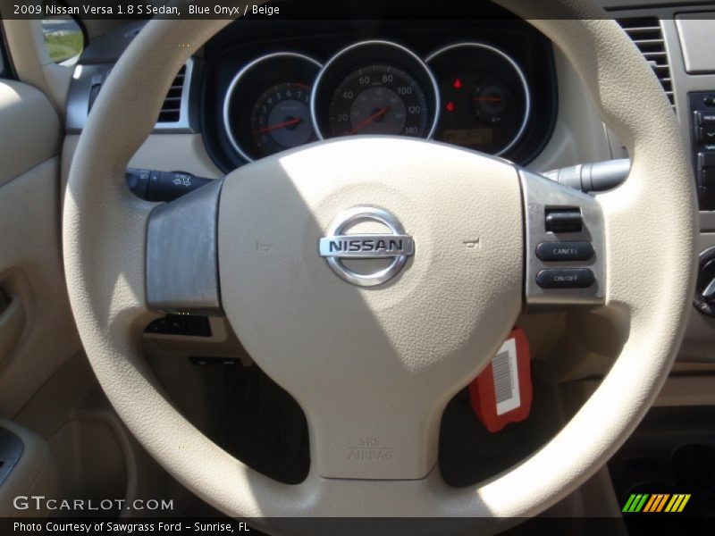 Blue Onyx / Beige 2009 Nissan Versa 1.8 S Sedan