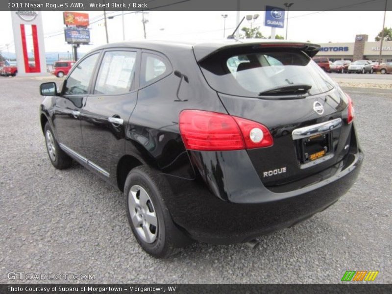 Wicked Black / Black 2011 Nissan Rogue S AWD