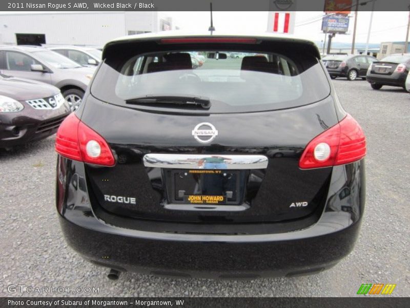 Wicked Black / Black 2011 Nissan Rogue S AWD