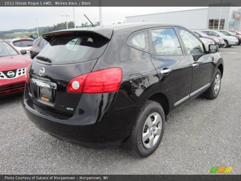 Wicked Black / Black 2011 Nissan Rogue S AWD