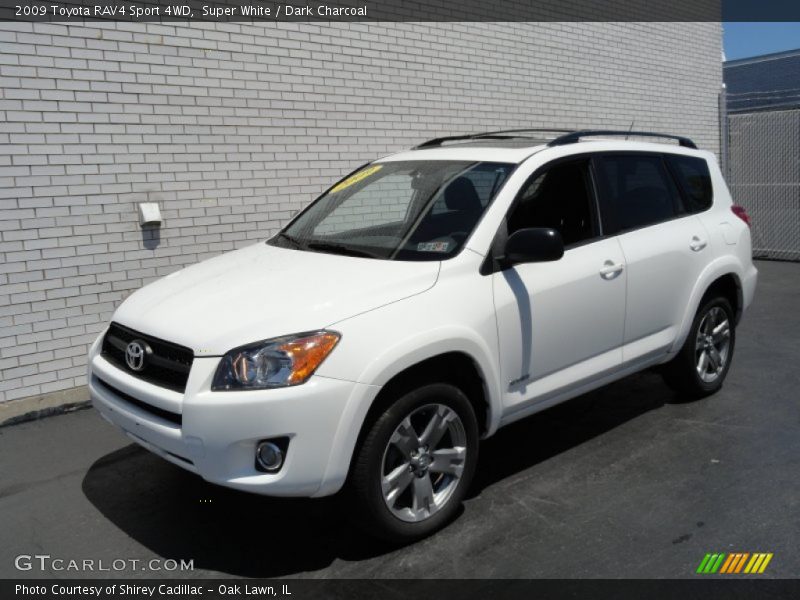 Super White / Dark Charcoal 2009 Toyota RAV4 Sport 4WD