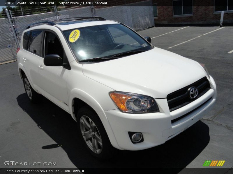 Super White / Dark Charcoal 2009 Toyota RAV4 Sport 4WD
